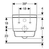 Aquaclean Geberit Toiletter Aquaclean Mera Comfort douchetoilet - 59x36cm - hvid/krom