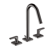 AXOR Axor Citterio M 3-huls håndvaskarmatur med løft-op bundventil - poleret sort krom