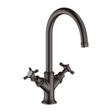 AXOR Axor Montreux 2-grebs håndvaskarmatur med siventil - børstet sort krom