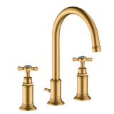 AXOR Axor Montreux 3-huls håndvaskarmatur med løft-op bundventil - børstet bronze