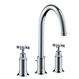 AXOR Axor Montreux 3-huls håndvaskarmatur med løft-op bundventil - børstet guld-optil