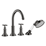 AXOR Axor Montreux 4-huls kararmatur til indbygning - børstet sort krom