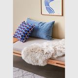 Bad&Design Hübsch - Agenda Cushion pude - Flerfarvet/Brun/Blå