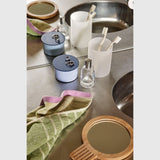 Bad&Design Hübsch - District Storage krukke - Lyseblå/Mørkeblå