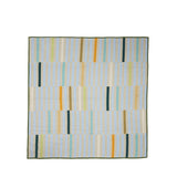 Bad&Design Hübsch Twist Sengetæppe Block 260×260 - mørkegrøn/ Flerfarvet