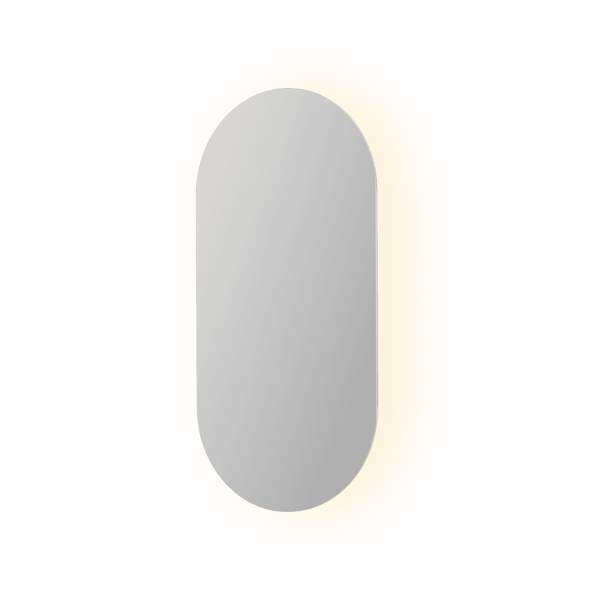 Bad&Design Spejle SP27 ovalt spejl på aluramme med indirekte LED-belysning - 40x3x80