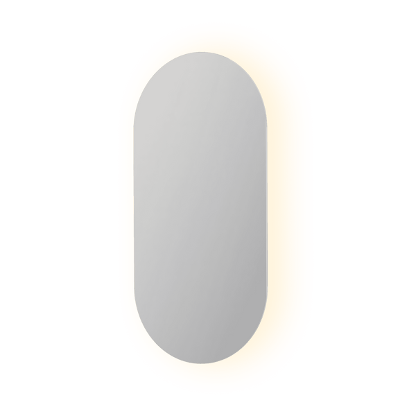 Bad&Design Spejle SP27 ovalt spejl på aluramme med indirekte LED-belysning - 50x3x100