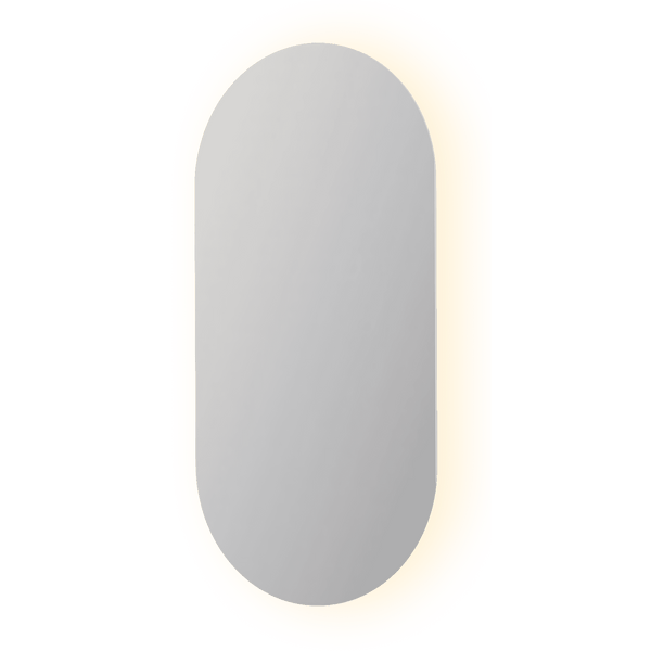 Bad&Design Spejle SP27 ovalt spejl på aluramme med indirekte LED-belysning - 60x3x120