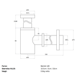 Copenhagen Bath Tilbehør Copenhagen Bath vandlås rund - børstet stål