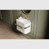 Copenhagen Bath Håndvaske Copenhagen Bath Yuno Rail 41 - håndklædeholder i børstet guld - mat hvid