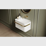 Copenhagen Bath Håndvaske Copenhagen Bath Yuno Rail 55 - håndklædeholder i børstet guld - mat hvid