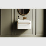 Copenhagen Bath Håndvaske Copenhagen Bath Yuno Rail 55 - håndklædeholder i børstet guld - mat hvid