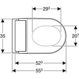 Geberit Toiletter Geberit Aquaclean Tuma Comfort væghængt douchetoilet - rustfri stål