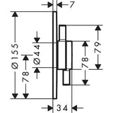 hansgrohe Bruser til indbygning Hansgrohe DuoTurn S Armatur til indbygning 1 udtag – børstet bronze