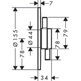hansgrohe Bruser til indbygning Hansgrohe DuoTurn S Armatur til indbygning 2 udtag – børstet bronze
