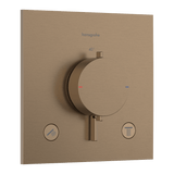 Hansgrohe Bruser til indbygning Hansgrohe Ecostat Comfort E Termostatarmatur til indbygning med afspærring til 2 udtag – børstet bronze PVD
