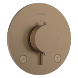 Hansgrohe Bruser til indbygning Hansgrohe Ecostat Comfort S Termostatarmatur til indbygning med afspærring til 2 udtag – børstet bronze PVD