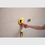 Hansgrohe Bruser til indbygning Hansgrohe Ecostat Comfort S Termostatarmatur til indbygning med afspærring til 2 udtag – poleret guld-optik PVD