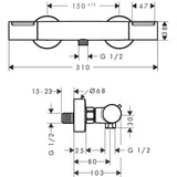 Hansgrohe Brusearmatur Hansgrohe Ecostat Element Brusetermostat – mat sort
