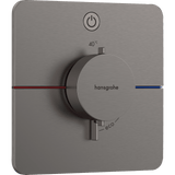 hansgrohe Hansgrohe ShowerSelect Comfort Q Termostatarmatur til indbygning med afspærring til 1 udtag – børstet sort krom PVD
