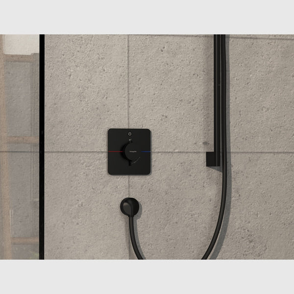 hansgrohe Hansgrohe ShowerSelect Comfort Q Termostatarmatur til indbygning med afspærring til 1 udtag – mat sort