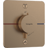 hansgrohe Hansgrohe ShowerSelect Comfort Q Termostatarmatur til indbygning med afspærring til 2 udtag – børstet bronze PVD