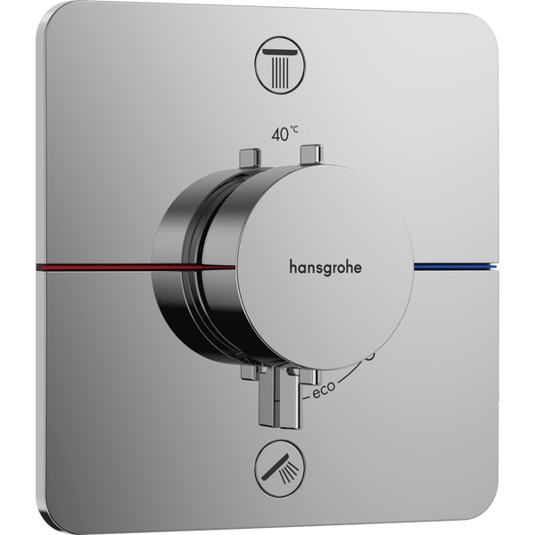 hansgrohe Hansgrohe ShowerSelect Comfort Q Termostatarmatur til indbygning med afspærring til 2 udtag – krom