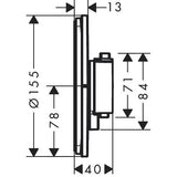 hansgrohe Bruser til indbygning Hansgrohe ShowerSelect Comfort S Termostatarmatur til indbygning med afspærring til 1 udtag – børstet bronze PVD
