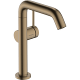 hansgrohe Håndvaskarmatur Hansgrohe Tecturis S 1-grebs håndvaskarmatur 210 Fine CoolStart med svingtud og push-open bundventil – børstet bronze