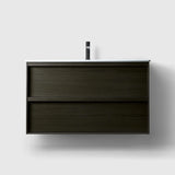 HAVEN Badeværelsesmøbler HAVEN H2/100 - Dark Wood med bordplade i porcelæn