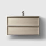 HAVEN Badeværelsesmøbler HAVEN H2/100 - Light Ash Wood med bordplade i porcelæn