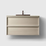 HAVEN Badeværelsesmøbler HAVEN H2/100 - Light Ash Wood med stenbordplade