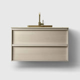 HAVEN Badeværelsesmøbler HAVEN H2/100 - Light Ash Wood med stenbordplade