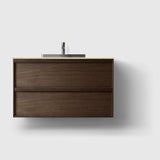 HAVEN Badeværelsesmøbler HAVEN H2/100 - Smoked Oak Wood med stenbordplade