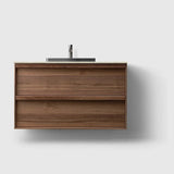 HAVEN Badeværelsesmøbler HAVEN H2/100 - Walnut Wood med stenbordplade