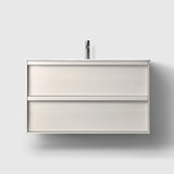 HAVEN Badeværelsesmøbler HAVEN H2/100 - White Wood med bordplade i porcelæn