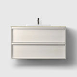 HAVEN Badeværelsesmøbler HAVEN H2/100 - White Wood med stenbordplade