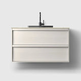 HAVEN Badeværelsesmøbler HAVEN H2/100 - White Wood med stenbordplade