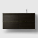 HAVEN Badeværelsesmøbler HAVEN H2/120 - Dark Wood med bordplade i porcelæn