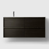 HAVEN Badeværelsesmøbler HAVEN H2/120 - Dark Wood med bordplade i porcelæn