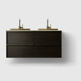 HAVEN Badeværelsesmøbler HAVEN H2/120 - Dark Wood med stenbordplade