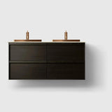 HAVEN Badeværelsesmøbler HAVEN H2/120 - Dark Wood med stenbordplade