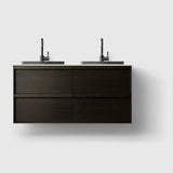 HAVEN Badeværelsesmøbler HAVEN H2/120 - Dark Wood med stenbordplade