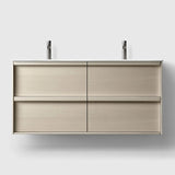 HAVEN Badeværelsesmøbler HAVEN H2/120 - Light Ash Wood med bordplade i porcelæn