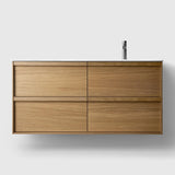 HAVEN Badeværelsesmøbler HAVEN H2/120 - Oak Wood med bordplade i porcelæn