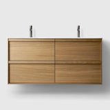 HAVEN Badeværelsesmøbler HAVEN H2/120 - Oak Wood med bordplade i porcelæn