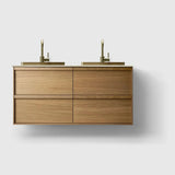 HAVEN Badeværelsesmøbler HAVEN H2/120 - Oak Wood med stenbordplade