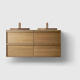 HAVEN Badeværelsesmøbler HAVEN H2/120 - Oak Wood med stenbordplade