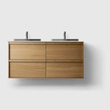 HAVEN Badeværelsesmøbler HAVEN H2/120 - Oak Wood med stenbordplade