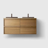 HAVEN Badeværelsesmøbler HAVEN H2/120 - Oak Wood med stenbordplade